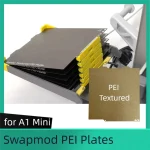 ABJI-pour laboratoire de bambou A1 Mini série imprimante 3D-plaque Pei en acier à ressort 5 pièces ensemble panneau d&rsquo;impression efficace précis 184X184x0.6Mm