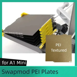 ABJI-pour laboratoire de bambou A1 Mini série imprimante 3D-plaque Pei en acier à ressort 5 pièces ensemble panneau d&rsquo;impression efficace précis 184X184x0.6Mm