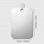 miroir douche salle bain acrylique haute définition antibuée incassable léger résistant rayures rouille adhésif portable polyvalent minimaliste coins arrondis