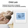 Thermostat de maison intelligente avec verrouillage enfant – vue 3