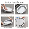 Bassine pliable portable silicone plastique pliant ovale… – vue 6
