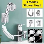 Nouveau ensemble de robinets de douche pomme de douche à main mitigeur de pulvérisation prolongateur pulvérisateur évier Booster douche salle de bains lavage des cheveux artefact robinet