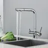 Robinet de cuisine filtré extractible en laiton chromé – vue 4
