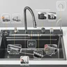 Ensemble d'évier de cuisine multifonctionnel en acier… – vue 6