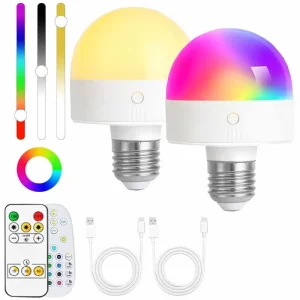 Ampoule LED moderne lampe en direct RGB télécommande à intensité variable E27/E26 Interface universelle sans câblage Type de charge ampoule de lampe murale Ampoule LED moderne lampe en direct RGB télécommande à intensité variable E27/E26 Interface universelle sans câblage Type de charge ampoule de lampe murale