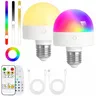 Ampoule LED moderne lampe en direct RGB télécommande à… – vue 1