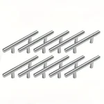 Paquet de 10 |   Poignées d&rsquo;armoire en nickel brossé – 5&Prime; de longueur pour poignées de tiroir de maison et de cuisine, poignée d&rsquo;armoire, quincaillerie de cuisine élégante.