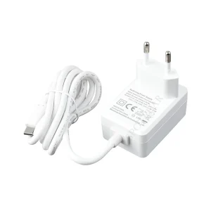 chargeur secteur mural connecteur type c alimentation 27W compatible Raspberry Pi5 blanc câble intégré 120cm 18AWG prises US EU UK chargeur secteur mural connecteur type c alimentation 27W compatible Raspberry Pi5 blanc câble intégré 120cm 18AWG prises US EU UK