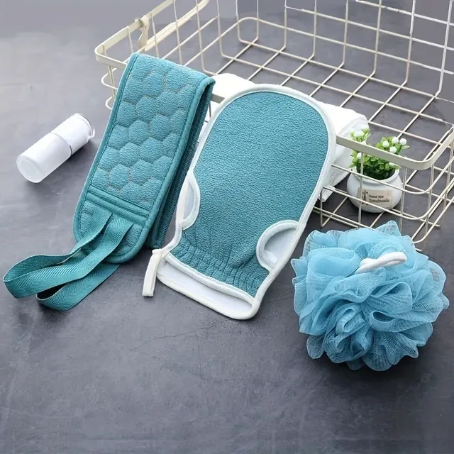 Ensemble de douche exfoliant 3 pièces