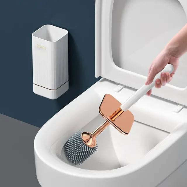 Brosse toilette silicone picots anti rayures manche… – vue 5