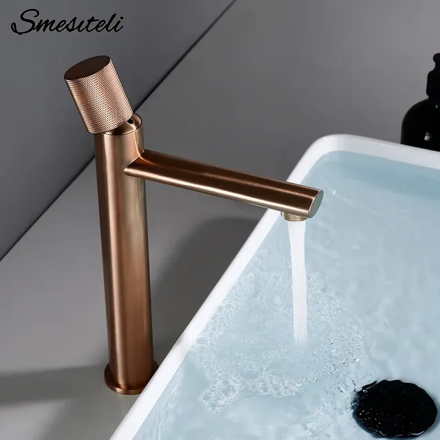 Robinet de lavabo en or rose brossé Robinet de salle de… – vue 2