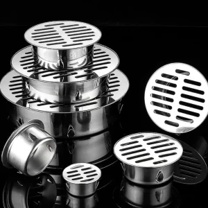 Couvercle de Drain de sol rond pour toit de Drainage de balcon, bouchon de tuyau de pluie, collecteur de déchets de cheveux en acier inoxydable pour pièces de cuisine et de salle de bains Couvercle de Drain de sol rond pour toit de Drainage de balcon, bouchon de tuyau de pluie, collecteur de déchets de cheveux en acier inoxydable pour pièces de cuisine et de salle de bains