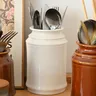 Pot ustensiles céramique émaillée rétro campagne brun… – vue 4