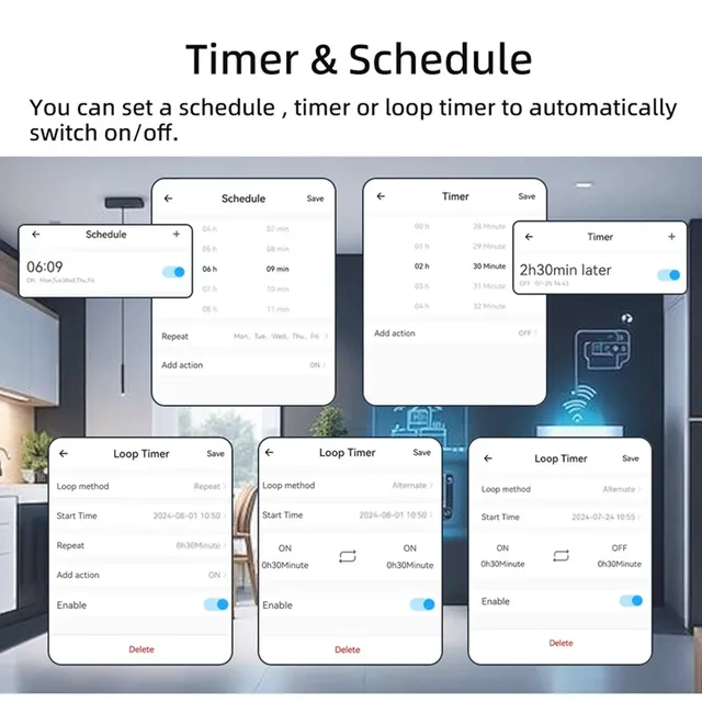 Ewelink interrupteur de température intelligent WIFI 20A… – vue 3