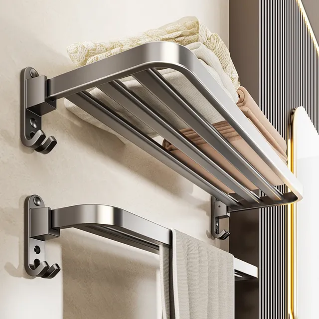 Porte-serviettes de bain pliable