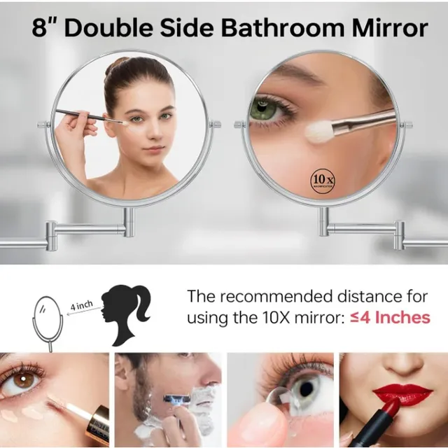 Miroir de maquillage mural de 8 pouces – vue 3