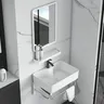 Lavabo mural Simple en porcelaine blanche