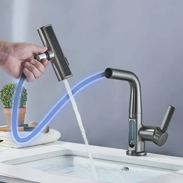 Robinet mitigeur monocommande lavabo monotrou inox… – vue 3
