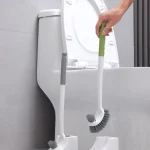 Brosse de toilette domestique sans coins morts, sans poinçonnage dans la salle de bain, ensemble de brosses de nettoyage murales avec Base Durable, 1/2 pièces