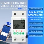 Smart Life – disjoncteur WIFI 2P 63A, protecteur de réenclenchement intelligent, interrupteur de commande, Protection contre les fuites et les sous-tensions