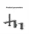 Mitigeur bain douche trois trous montage rebord finition… – vue 6