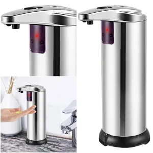 Distributeur automatique de savon liquide sans contact pour les mains, distributeur de savon électrique en acier inoxydable pour salle de bains et cuisine Distributeur automatique de savon liquide sans contact pour les mains, distributeur de savon électrique en acier inoxydable pour salle de bains et cuisine