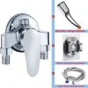 Robinet mitigeur d’eau chaude et froide G1/2 « , baignoire-douche, ensemble de salle de bains, robinet chromé monté sur comptoir, ensemble de douche de bain Robinet mitigeur d’eau chaude et froide G1/2 « , baignoire-douche, ensemble de salle de bains, robinet chromé monté sur comptoir, ensemble de douche de bain