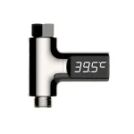 Thermomètre de douche d&rsquo;eau domestique à affichage LED 5-85 ℃   Thermomètre à eau auto-alimenté, surveillance de l&rsquo;énergie pour soins de bébé, compteur intelligent ﻿
