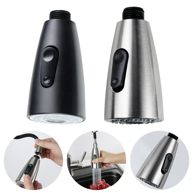 Tête pulvérisation robinet cuisine extractible ABS noir… – vue 6