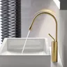 Robinet de lavabo en laiton noir/Chrome/or – vue 4
