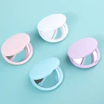 Miroir rond plié Double face, vente en gros, Mini clapet mignon pour étudiant, Portable, Dressing, petit miroir de poche, bricolage