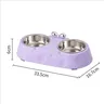 Double bol en acier inoxydable pour chien – vue 5