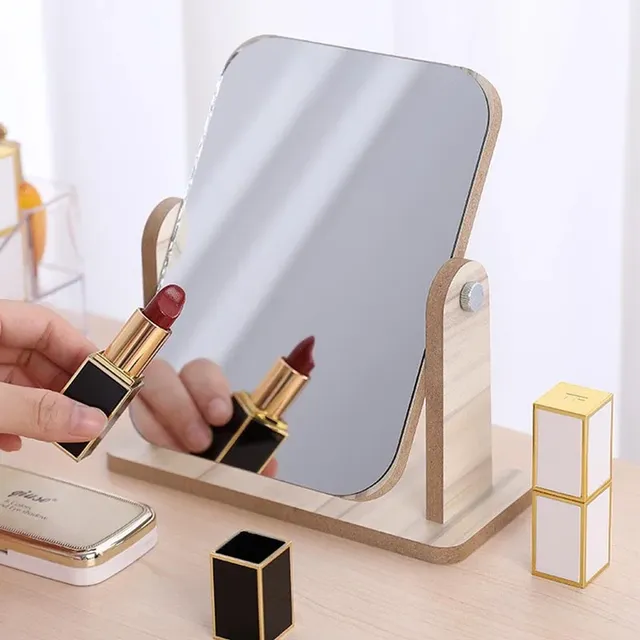 Miroir maquillage table socle bois clair panneau… – vue 6