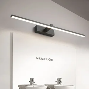 Led miroir lumières appliques salle de bain étanche blanc noir LED lampe plate moderne intérieur applique salle de bain éclairage maquillage