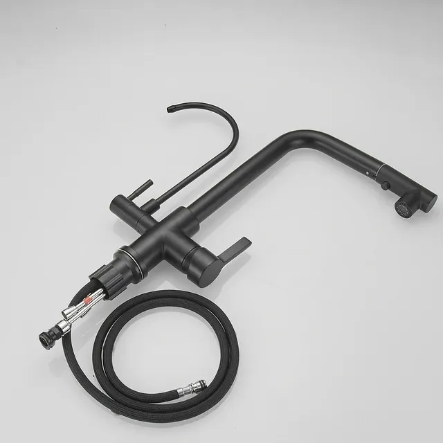 Robinet de cuisine filtré au toucher gris avec nervures… – vue 6