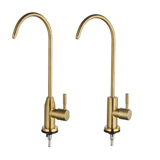 Robinet purificateur d'eau potable en or brossé