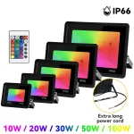 Projecteurs RGB projecteurs colorés et télécommandés LED projecteurs de Projection extérieure fontaine murale lumières décoratives