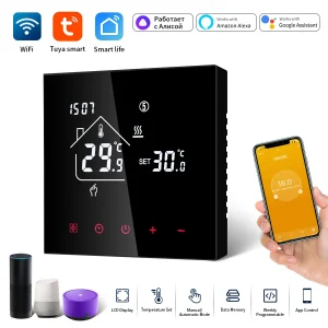 Thermostat intelligent Tuya WiFi, chauffage au sol, chaudière à gaz électrique/eau, régulateur de température, vie intelligente, fonctionne avec Alexa Alice Thermostat intelligent Tuya WiFi, chauffage au sol, chaudière à gaz électrique/eau, régulateur de température, vie intelligente, fonctionne avec Alexa Alice