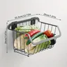Panier de rangement de cuisine en acier inoxydable – vue 4