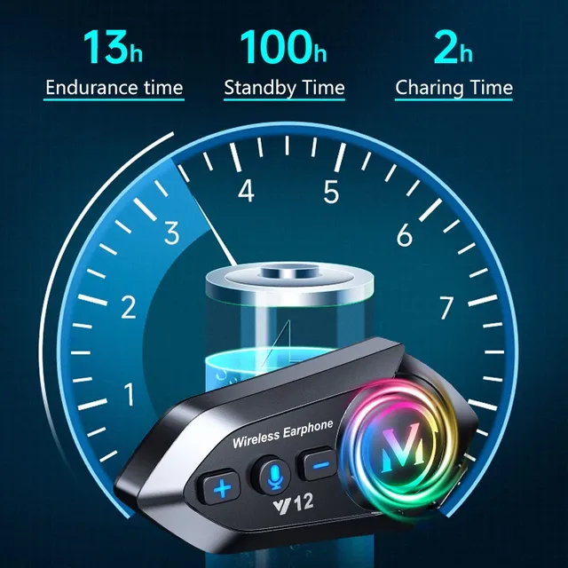 Casque de moto Bluetooth 5.4 – vue 5