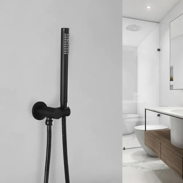 Pommeau de douche à main rond en laiton – vue 4