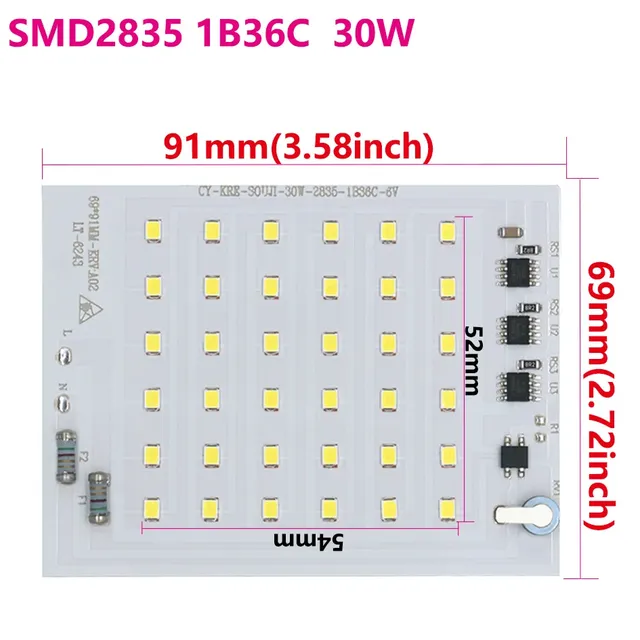 Lampe à LED 220v 2835 smd – vue 5