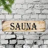Panneau de sauna vintage en aluminium 4x16" (10x40cm) – vue 1