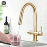 Robinet de cuisine en or brossé – vue 2