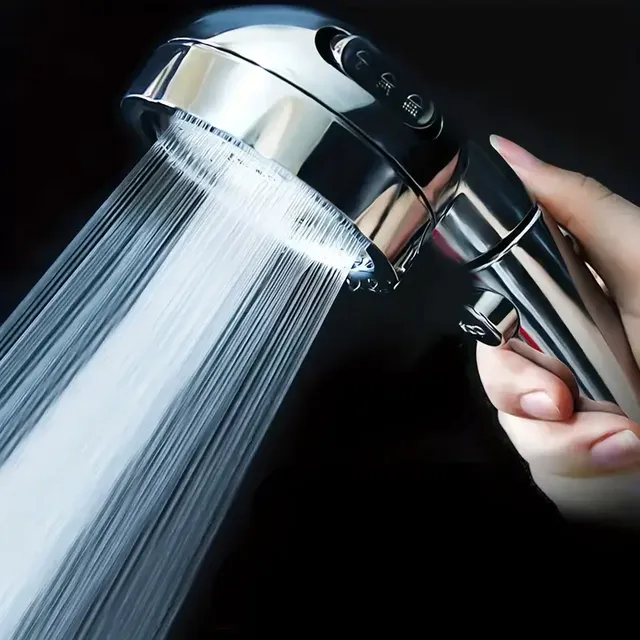 Pommeau de douche rehausseur argenté de style allemand – vue 5