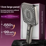 Pommeau de douche haute pression ultra grand de 13 cm |   Pommeau de douche à effet de pluie pour salle de bain Boost puissant