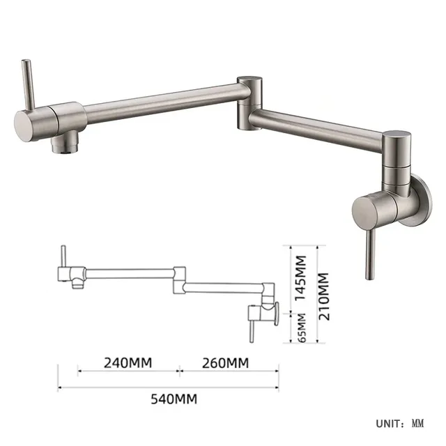 Robinet de cuisine pliable à montage mural – vue 4