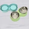 Bols doubles en acier inoxydable pour animaux de compagnie – vue 3
