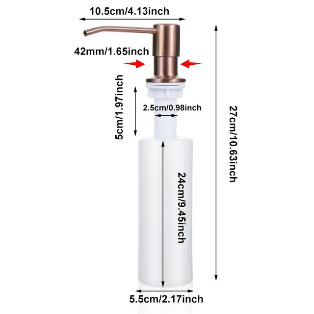 Distributeur savon encastrable inoxydable acier brossé… – vue 3