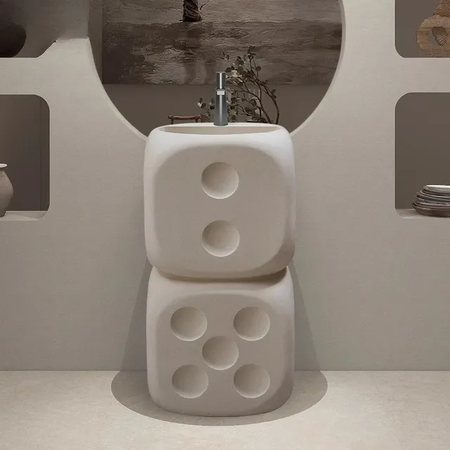 Bassin de colonne de styliste de Style crème Wabi japonais – vue 3